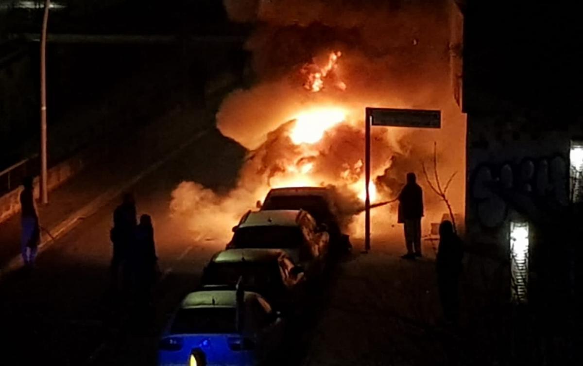 Incendi cotxes a la Maurina