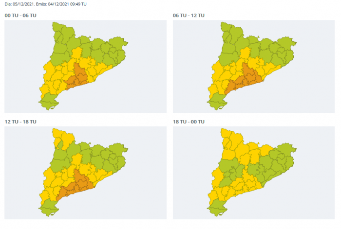 previsió de vent per comarques Catalunya